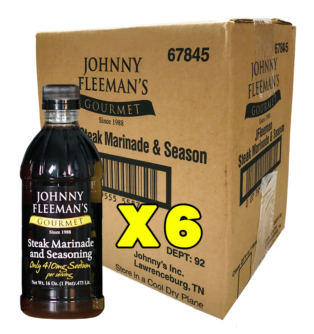 Johnny Fleeman's Steak Marinade and Seasoning - 16oz. Case (6)
