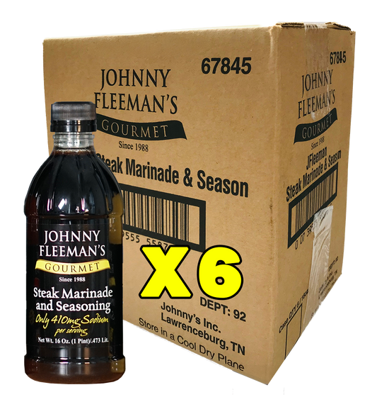 Johnny Fleeman's Steak Marinade and Seasoning - 16oz. Case (6)