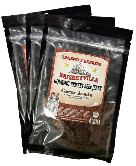 Brisketville Gourmet Brisket Beef Jerky - Carne Asada (3pk)