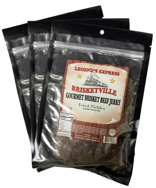 Brisketville Gourmet Brisket Beef Jerky - Fried Pickles Flavor (3pk)