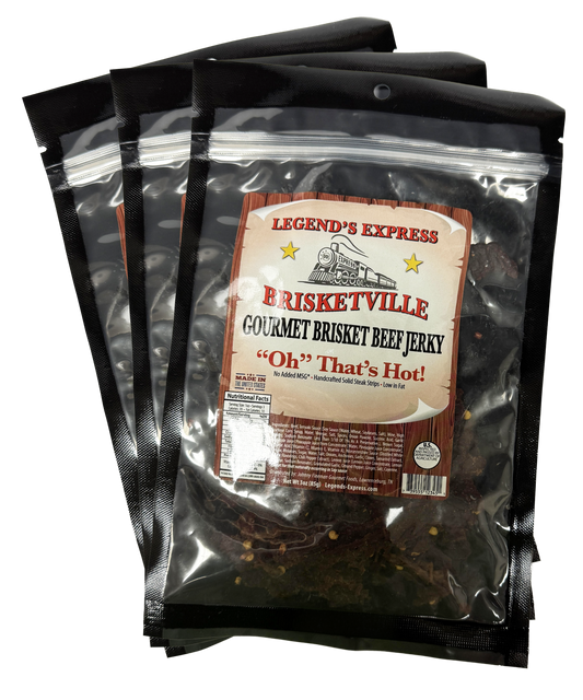 Brisketville Gourmet Brisket Beef Jerky - Oh Thats Hot Flavor (3pk)
